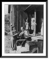 Anne Warner recording Frank Proffitt playing guitar and singing; Watauga County, North Carolina, Vintage Poster
