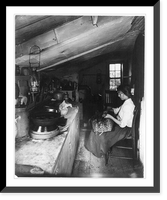 Evelyn, a little native maid seated in kitchen with basket on her lap, Vintage Wall Art