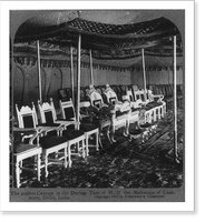 Historic Framed Print, The golden canopy in the Durbar tent of H.H. the Maharaja of Cashmere, Delhi, India,  17-7/8" x 21-7/8"