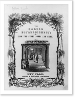 The Harper Establishment; or How the story books are made - by Jacob Abbott, 1855: t.p. illus. with entr. to Harper Brothers bldg. Classic, Antique Wall Art