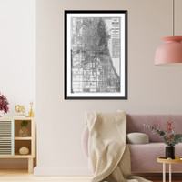 Historic Photo Print - Chicago - Map of; showing the parks