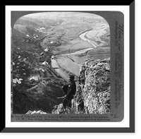 Historic Framed Print, At foot of Taikozan Fort, on slope up which Japanese charged to its capture - (N.W.) Port Arthur, Manchuria,  17-7/8" x 21-7/8"