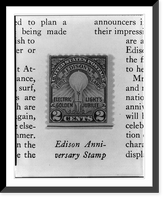 Historic Framed Print, Edison anniversary stamp,  17-7/8" x 21-7/8"