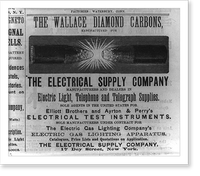Advertisement for Wallace diamond carbons Classic, Antique Wall Art