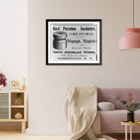 Advertisement for hard porcelain insulators, Vintage Wall Art