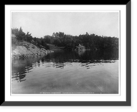 Grog Harbor, Lake Champlain, Adirondack Mountains, New York, Vintage Print