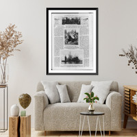 2 images: 1. Two women putting the finishing polish on a warship's propeller, at a shipyard, England; 2. At one of our chief ship-building centres: a cruiser in a floating dock Antique Wall Art P