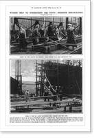 Women help to strengthen the Navy: feminine ship-builders, Historic Reproduction