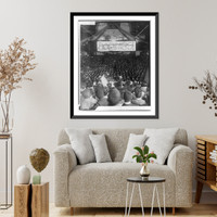 Historic Framed Print, [25th anniversary of Tuskegee Inst., Ala., 1906: Assembly with banner reading Welcome Our Guests"]",  17-7/8" x 21-7/8"