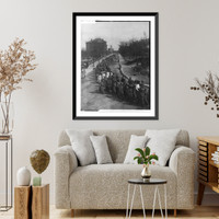 Historic Framed Print, [25th anniversary of Tuskegee Inst., Ala., 1906: Women in procession],  17-7/8" x 21-7/8"