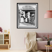 Historic Framed Print, [African Americans working, Charleston, S.C.: Street venders],  17-7/8" x 21-7/8"