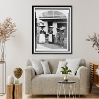 Historic Framed Print, [African Americans working, Charleston, S.C.: Street venders],  17-7/8" x 21-7/8"