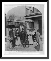 Historic Framed Print, [African Americans working, Charleston, S.C.: Gossiping at the gate],  17-7/8" x 21-7/8"