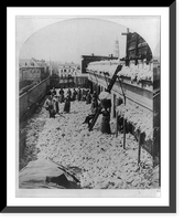Historic Framed Print, [African Americans working, Charleston, S.C.: Cotton warehouse, drying cotton],  17-7/8" x 21-7/8"