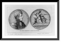Gold medal presented to Jackson by Congress Classic, Historic Print