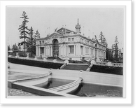 Historic Framed Print, [Alaska-Yukon-Pacific Exposition, Seattle]: Mines Bldg. and cascades,  17-7/8" x 21-7/8"