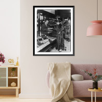 Annette Kellerman trying on a ring in Kohn's, Minneapolis, Minn, Antique Wall Art