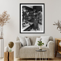 Annette Kellerman trying on a ring in Kohn's, Minneapolis, Minn, Antique Wall Art