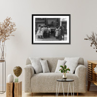 Historic Framed Print, [Washington, D.C. public schools - art gallery field trip - viewing painting],  17-7/8" x 21-7/8"