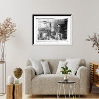 Historic Framed Print, Bermocchi & his wireless "iconograph",  17-7/8" x 21-7/8"