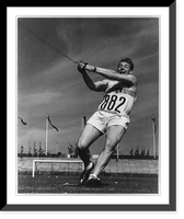 Historic Framed Print, Karl Heun - Deutschland - Goldmedaille im Hammer-werfen,  17-7/8" x 21-7/8"