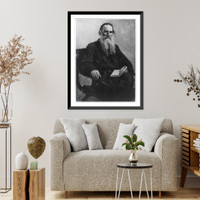 Historic Framed Print, Tolstoi, Lev Nikolaevich, graf, 1828-1910 - 2,  17-7/8" x 21-7/8"