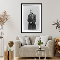 George Gordon Meade, Major General, United States Army, three-quarter length portrait, facing left.Henszey & Co, Vintage Print