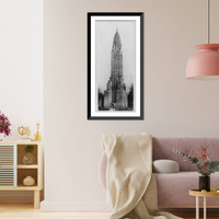 World's highest skyscraper - final design of $15,000,000 Chrysler Building which will be 809 feet in height, 42nd Street and Lexington Avenue, New York City, Antique Poster