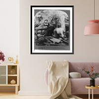 Historic Framed Print, It's funny,  Mr. Peck,  that the servant problem doesn't worry me"",  17-7/8" x 21-7/8"
