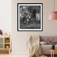 Historic Framed Print, And auntie raises Ned,  17-7/8" x 21-7/8"