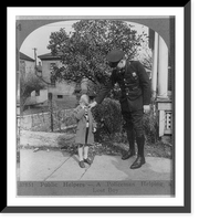 Public helpers - a policeman helping a lost boy, Historic Reproduction