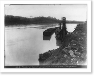 Panama Canal construction: The cut at Caimitio during flood of June 15, 1909 looking north, Antique Wall Art