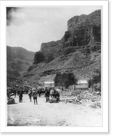 Tourist Camp in the Grand Canyon, 3100 ft. below the rim, Arizona, Antique Print