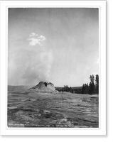 Historic Framed Print, Yellowstone National Park: Castle Geyser,  17-7/8" x 21-7/8"
