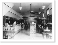 Historic Framed Print, Interior view, Guess & Kent Druggists, Hammond, La.,  17-7/8" x 21-7/8"