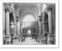 Historic Framed Print, Pennsylvania Railroad Station - 2,  17-7/8" x 21-7/8"