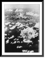Historic Framed Print, [Mushroom cloud rising over Bikini atoll after atomic bomb explosion. 1946],  17-7/8" x 21-7/8"