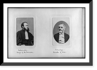 Historic Framed Print, [French political leaders, and revolutionaries who took part in the Paris Commune of 1871: Lechavallier, Lawyer of the Commune [and] Deleschuze, Minister of War],  17-7/8" x 21-7/8"