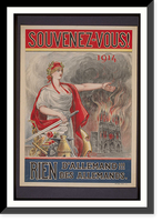 Souvenez-vous! 1914. Rien dAllemand!!! Des Allemands Classic, Antique Poster