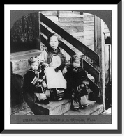 Historic Framed Print, Chinese children in Olympia, Wash.,  17-7/8" x 21-7/8"