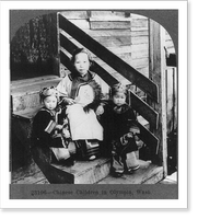 Historic Framed Print, Chinese children in Olympia, Wash.,  17-7/8" x 21-7/8"