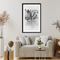 Historic Framed Print, Nicodemus Johnson as sung by Charley Pettingill,  17-7/8" x 21-7/8"