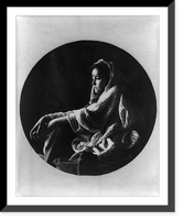 Historic Framed Print, [Young woman in Middle Eastern costume and jeweled headband, seated on floor],  17-7/8" x 21-7/8"