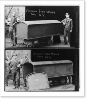 Antique Photo Print - Gen'l U.S. Grant's steel casket