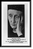 Historic Framed Print, Dame Edith Sitwell, 1887-1964,  17-7/8" x 21-7/8"