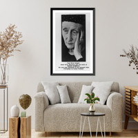 Historic Framed Print, Dame Edith Sitwell, 1887-1964,  17-7/8" x 21-7/8"