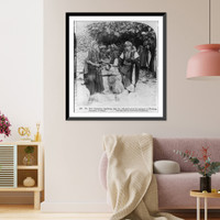 Historic Framed Print, The well ceremony - signifying that the wife shall serve the husband - a wedding, Ramallah, Palestine,  17-7/8" x 21-7/8"