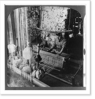 Historic Framed Print, Where skillful Arabs produce fine silk cloth with primitive tools, Mt. Lebanon, Syria,  17-7/8" x 21-7/8"