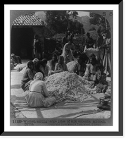 Historic Framed Print, Women sorting large piles of silk cocoons, Antioch, Syria [i.e., Turkey],  17-7/8" x 21-7/8"