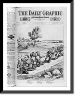 Historic Framed Print, [Daily Graphic cartoons of the 1876 Pres. campaign: Democratic boys playing tug of war"]",  17-7/8" x 21-7/8"